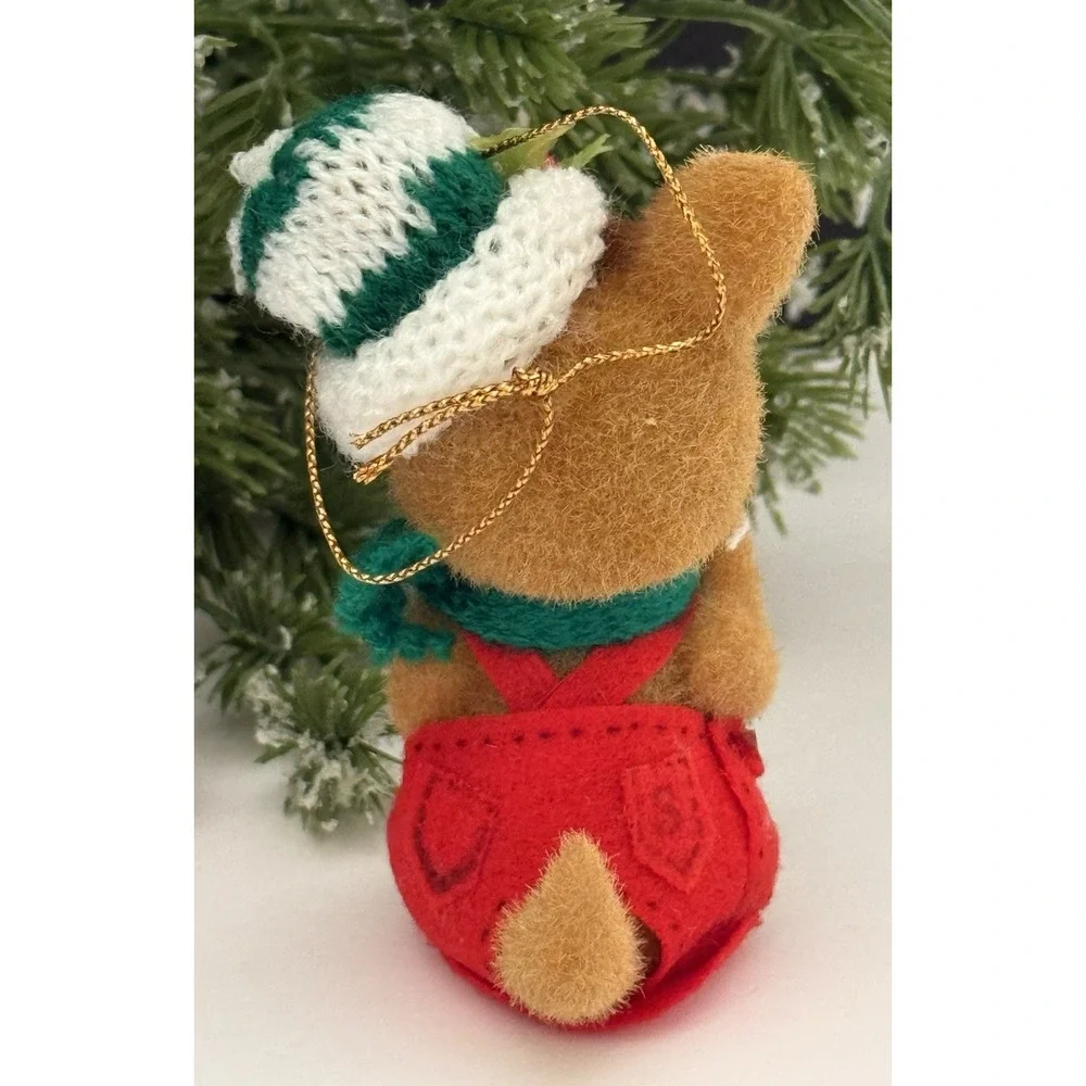 (2) Vintage Critter Sitter‎ Flocked 